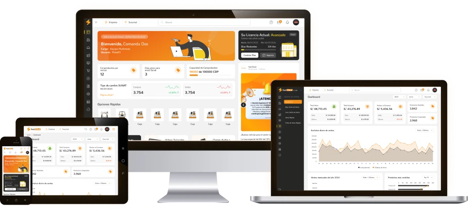 Visualización de dispositivos mostrando datos de negocio